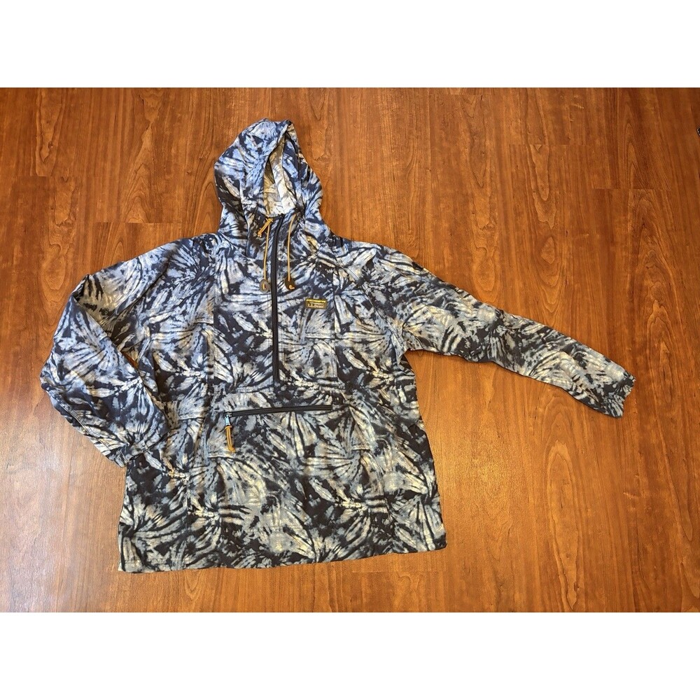 LL Bean Womens XL Mountain Classic Anorak Windbreaker Jacket Pullover Hooded